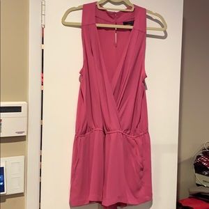 BCBGMAXAZARIA pink chiffon romper